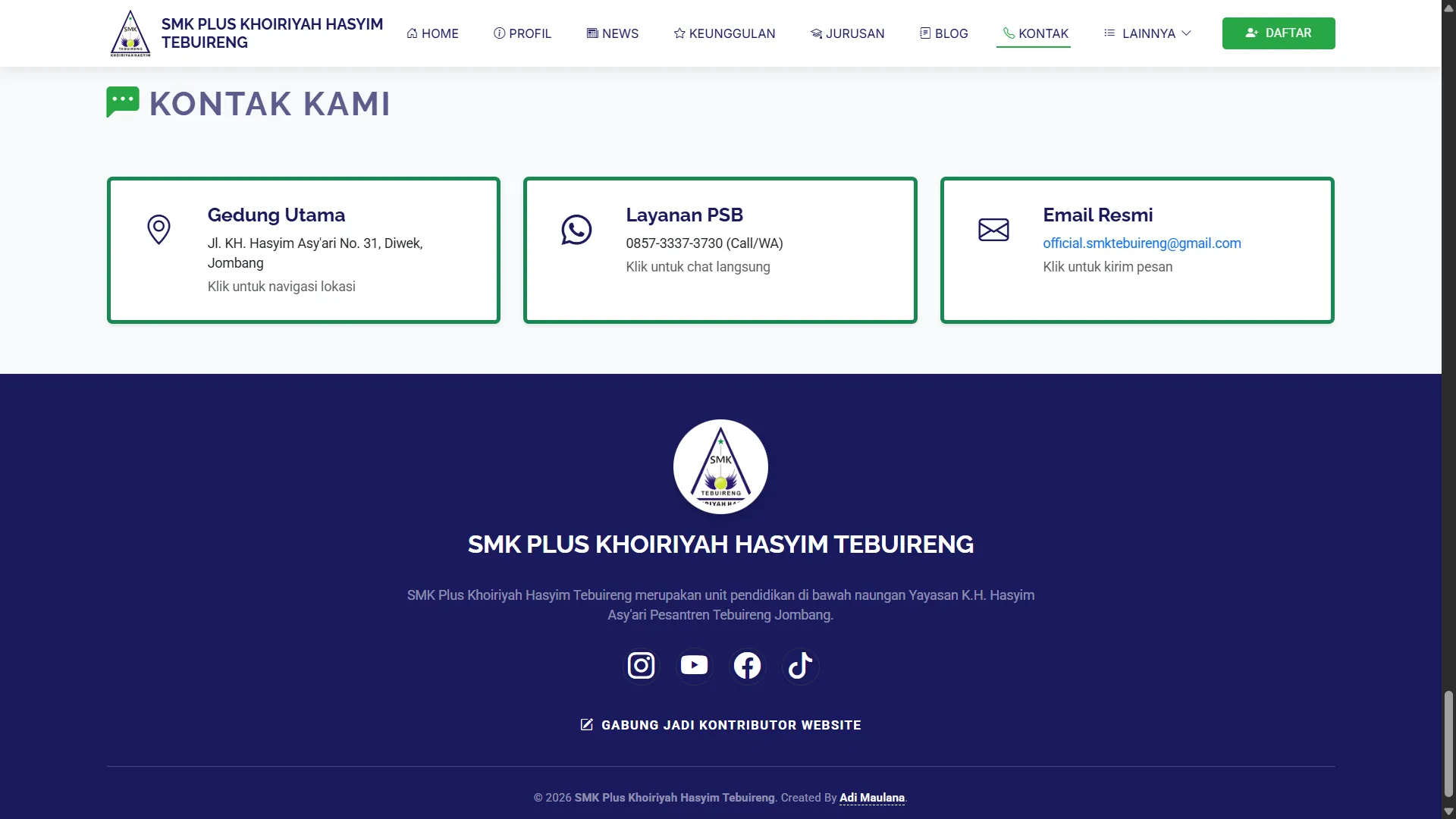 Official School Website